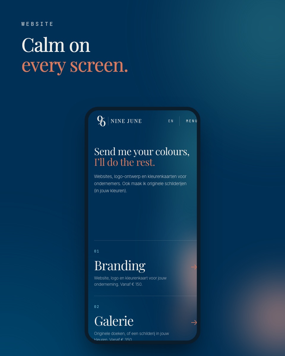 Calm on every screen: de website op mobiel