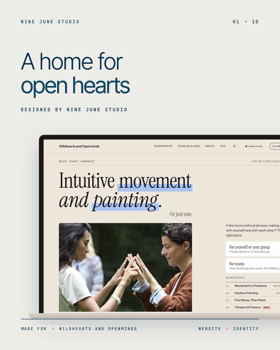 A home for open hearts: de homepage