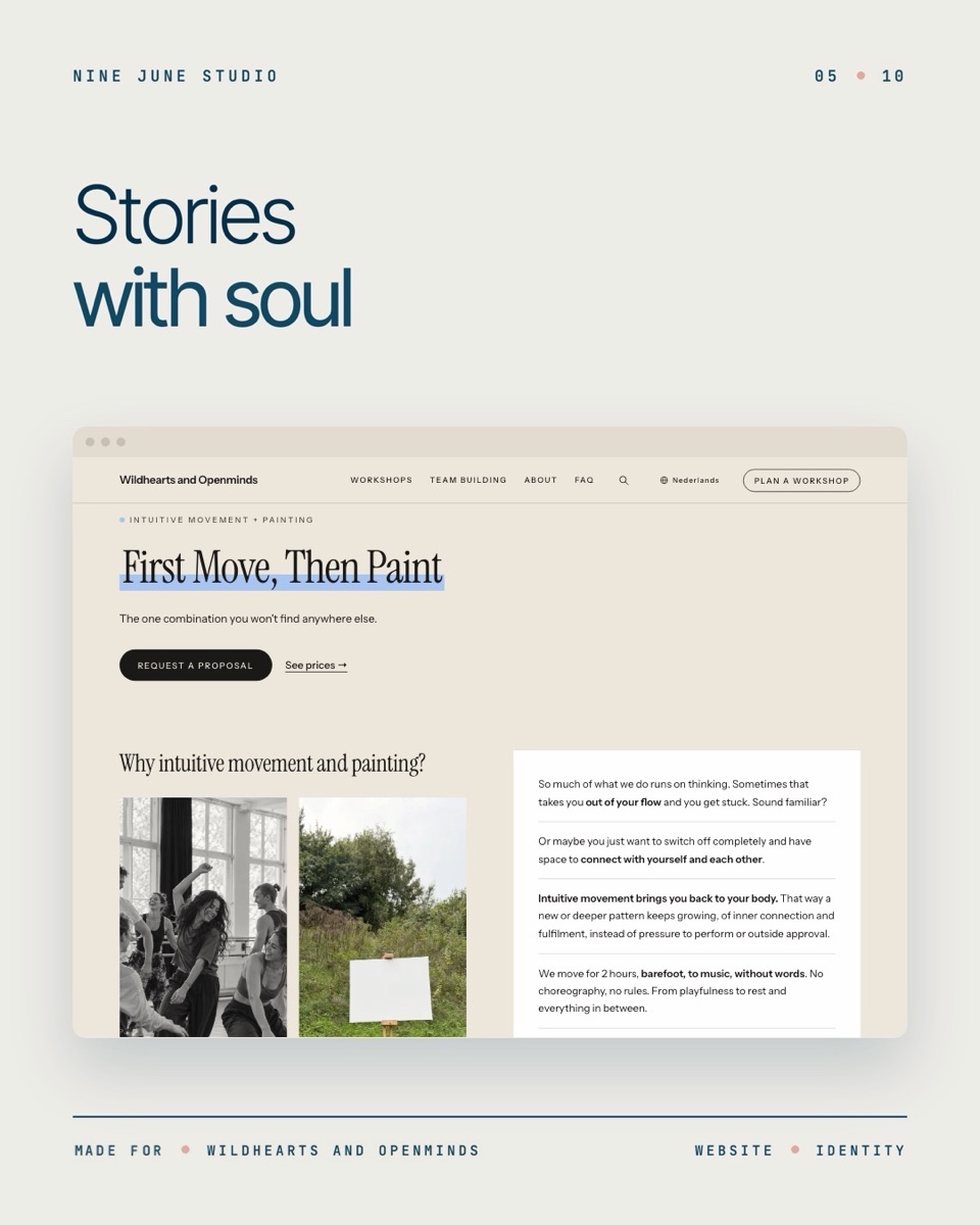 Stories with soul: de verhalenpagina's
